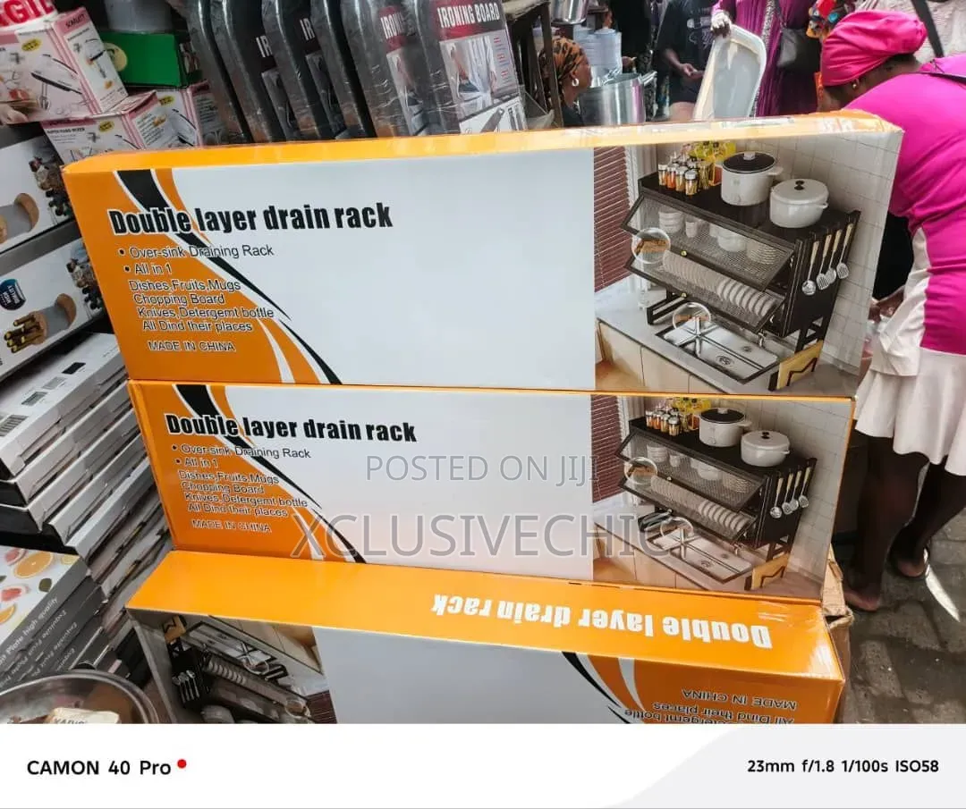 85cm Double Layer Over the Sink Plate Rack