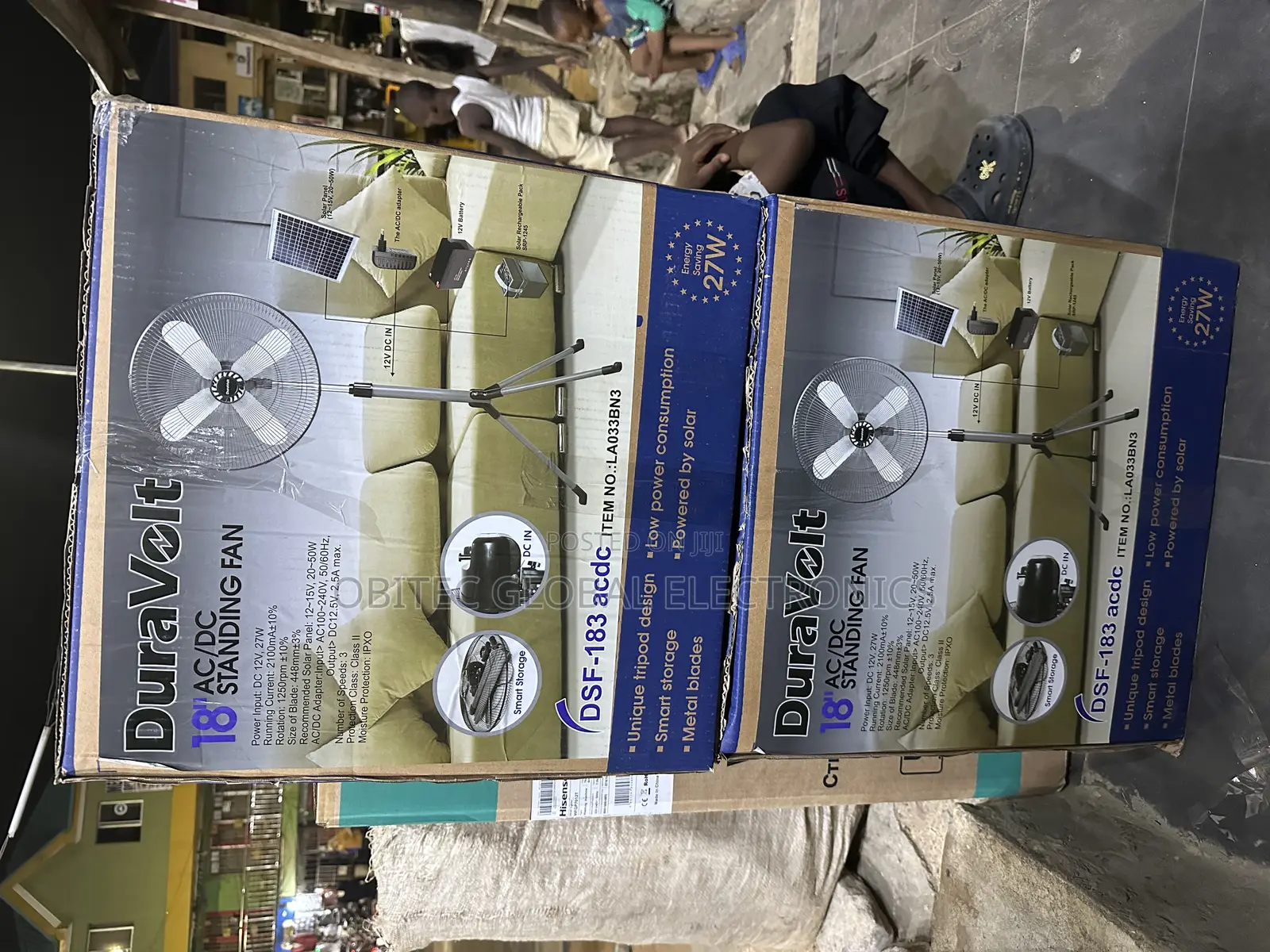 Duravolt Inverter Standing Fan Ax/Dc 27watts