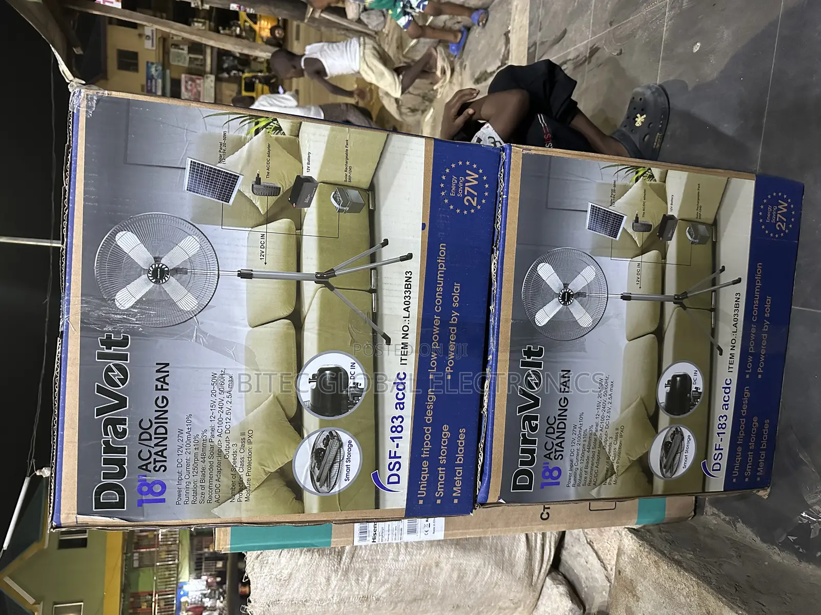 Duravolt Inverter Standing Fan Ax/Dc 27watts
