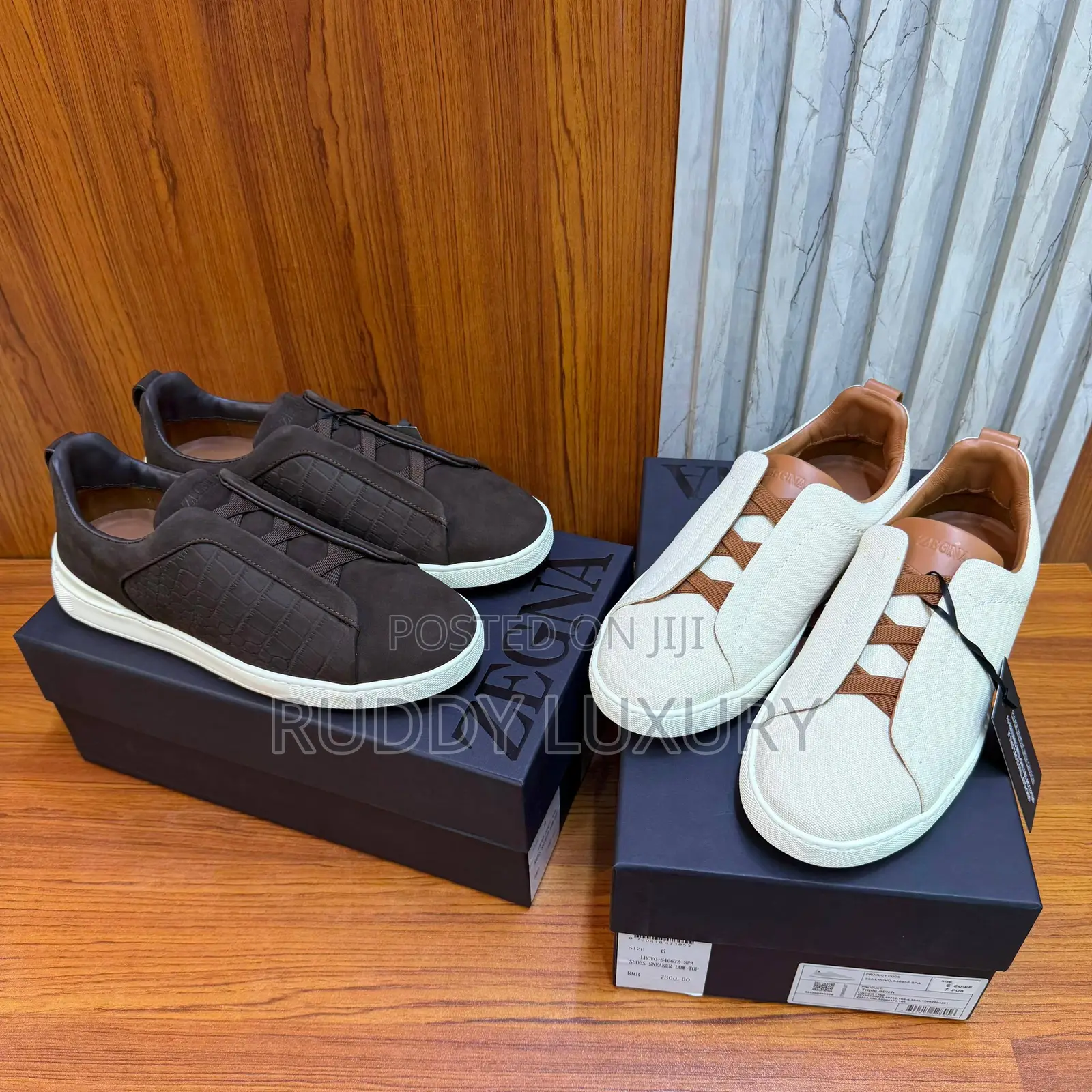 Zegna Dust Triple Stitchtm Sneakers. /Buy One, Get a Free Sock