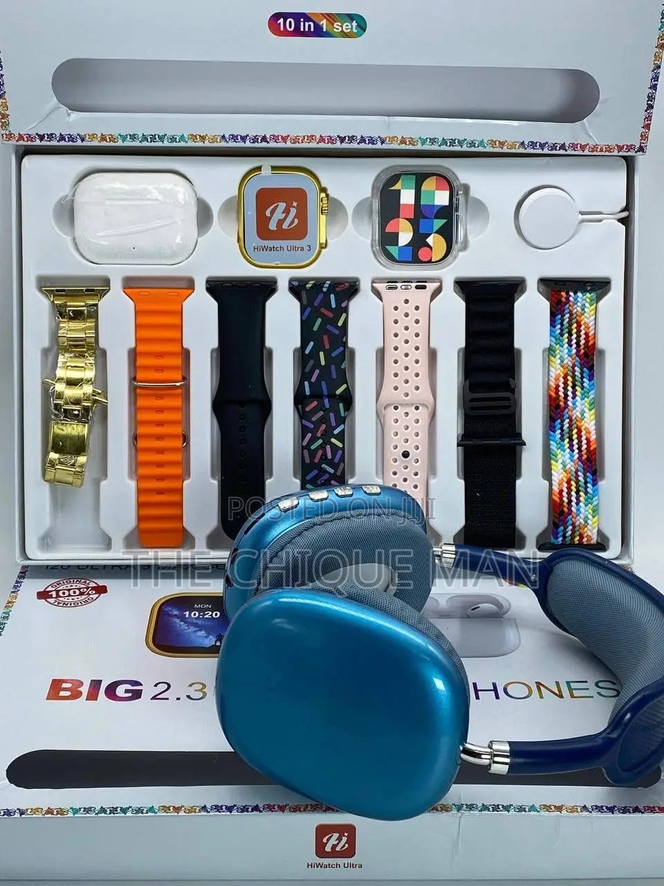 I20 Ultra Wrist Watch 9 in 1 Watch Set