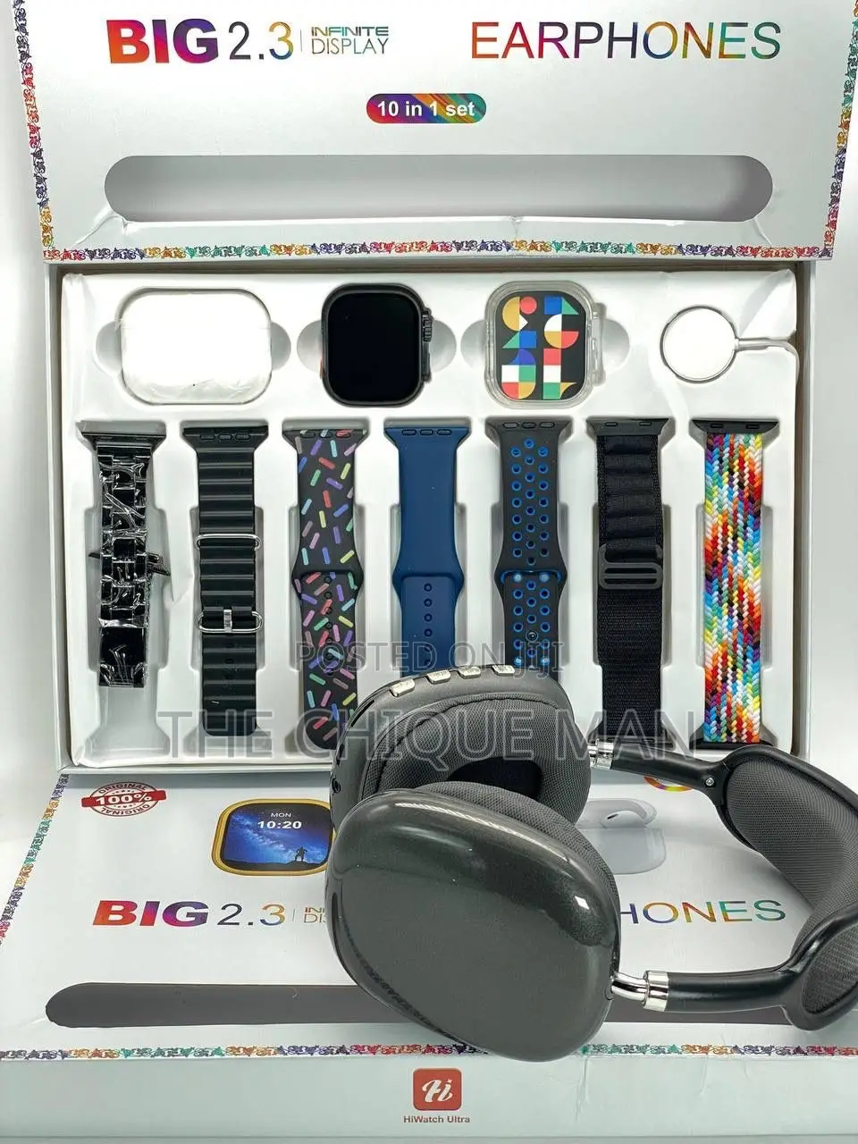 I20 Ultra Wrist Watch 9 in 1 Watch Set