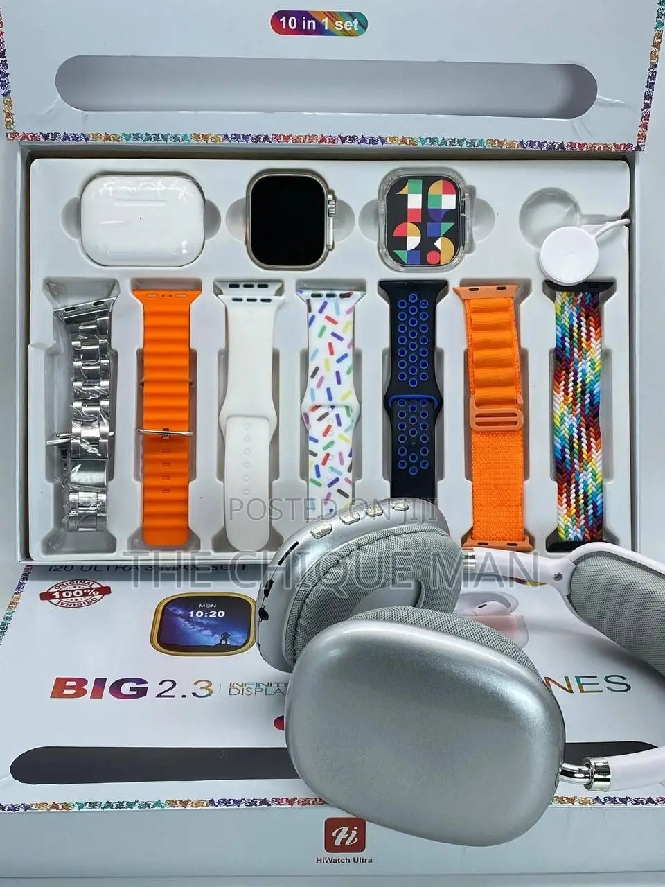 I20 Ultra Wrist Watch 9 in 1 Watch Set