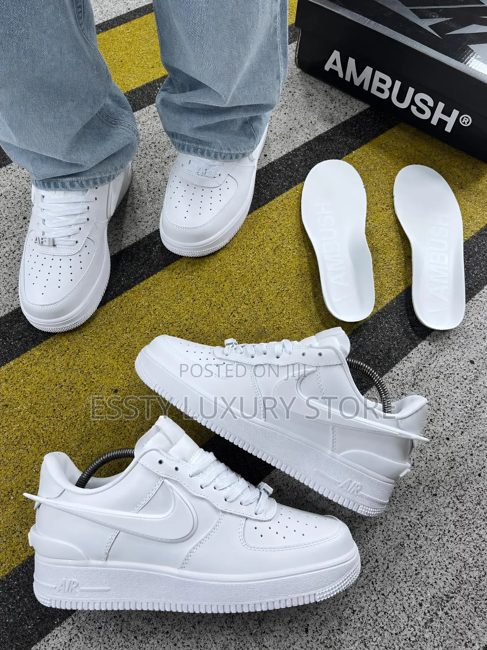 New _Nike Air Force 1 Low Sp “White” Swoosh Ambush Snks”