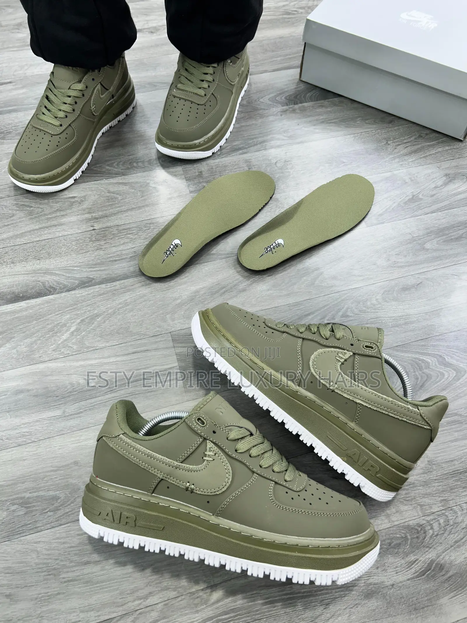New Nike Air Force 1 Luxe ‘Olive Green’ ” Snks”*