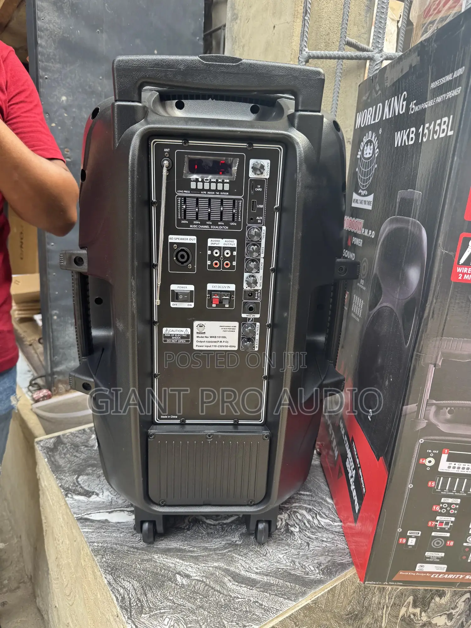 Worldking WKB-1515bl 15 Inches Portable Party Speaker (Public Adress)