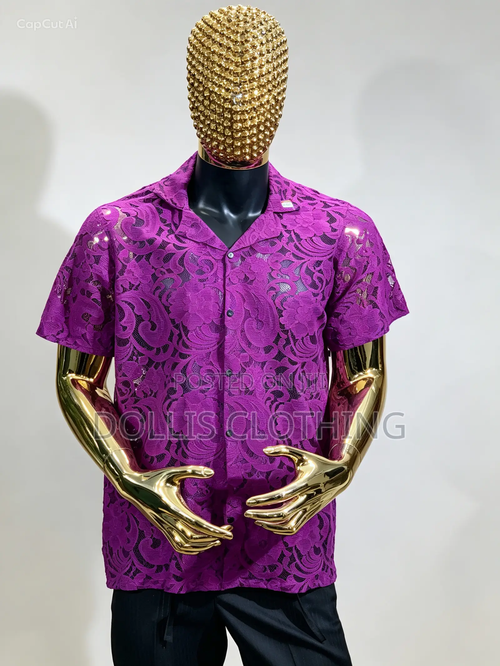 Luxury Purple Net Shirt