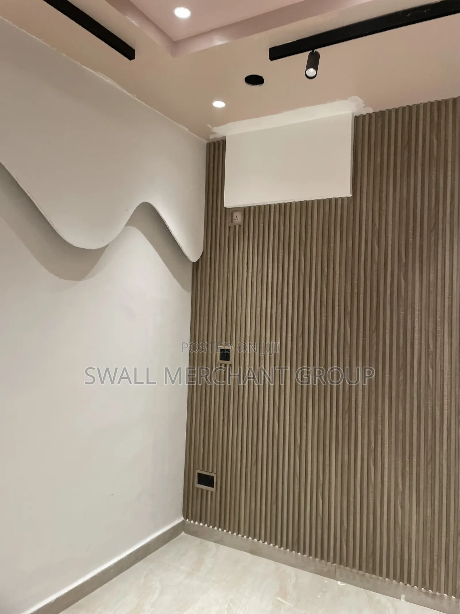 Plasterboard Wall With Hidden Lighting + Pop Ceiling Design (Abuja)