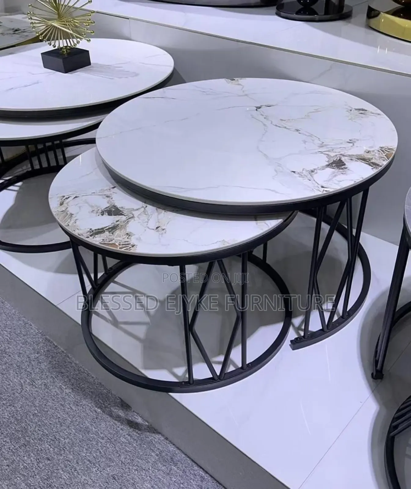 High Quality Exotic Original Marble 2 in 1 Nested Center Table