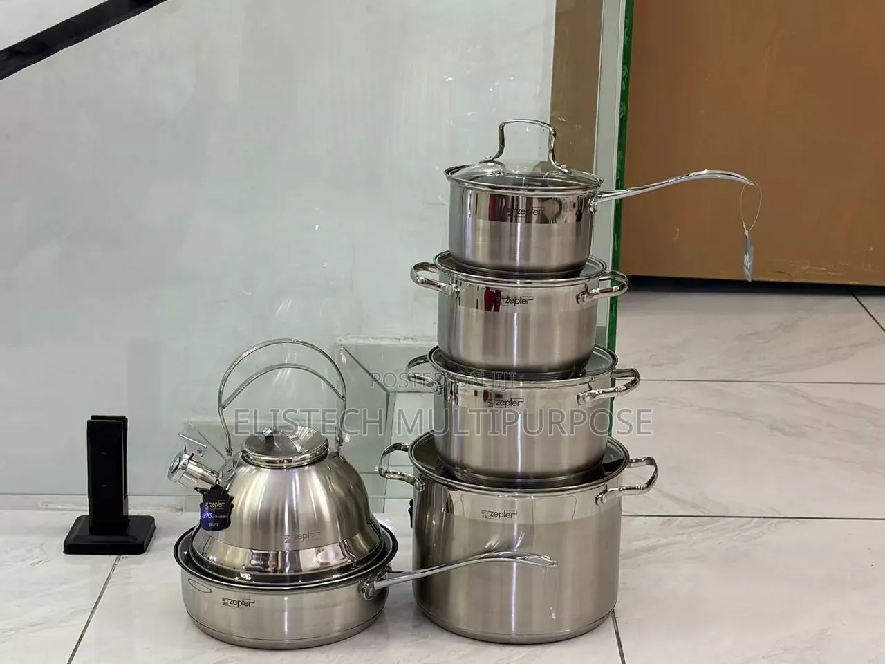 Zepter 12-Piece High-Quality Stainless Steel Induction Cookware Set