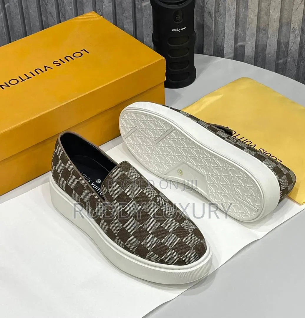 Luxury Checkered Slip-on Sneakers
