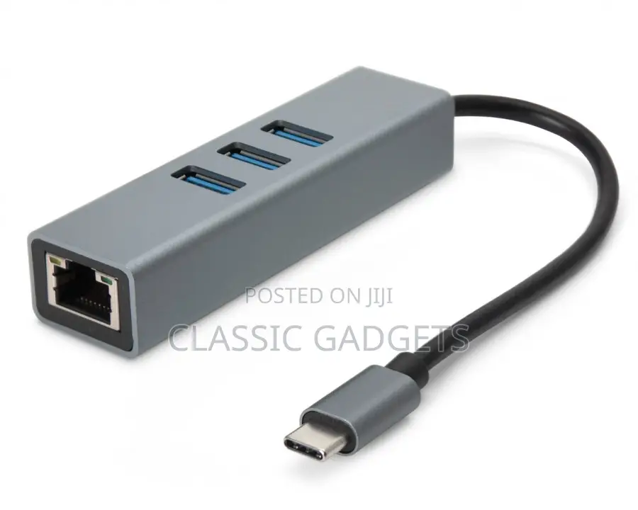 4 in 1type-C Hub With Ethernet Adapter 10/100/1000mbps