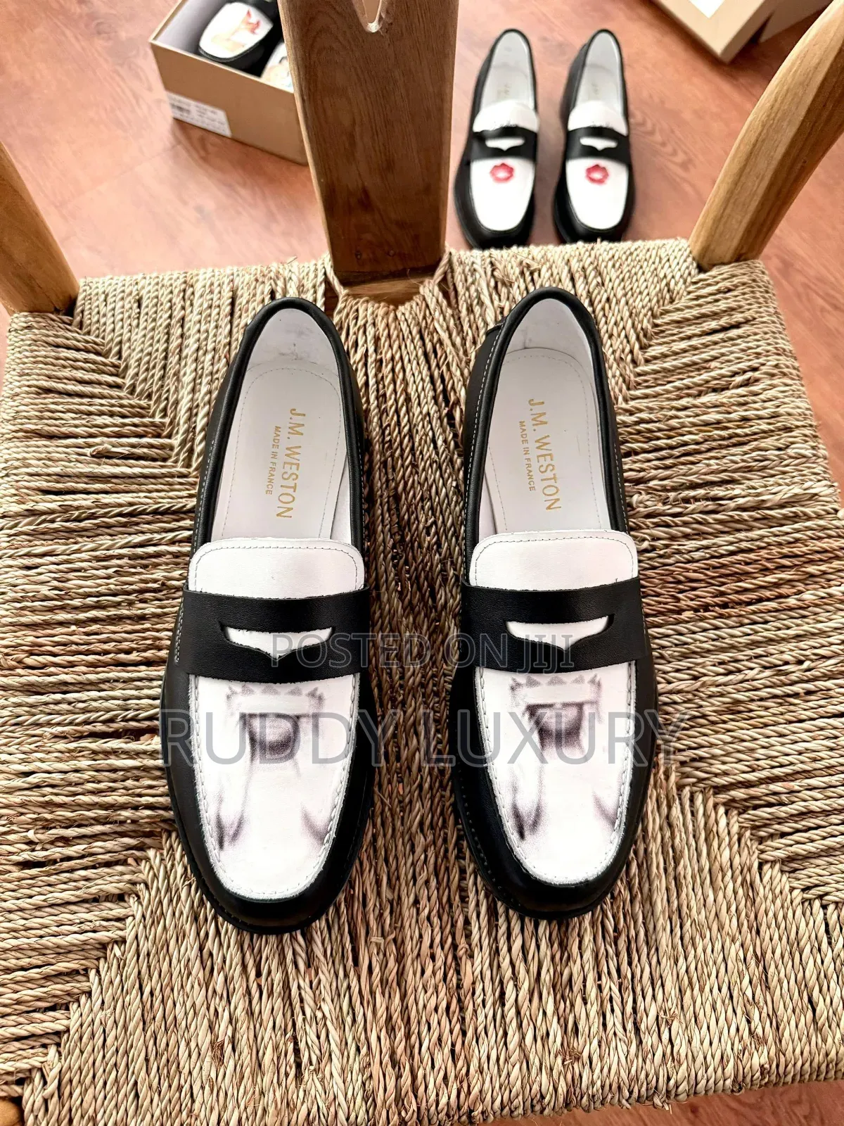Classic Black White Penny Loafers