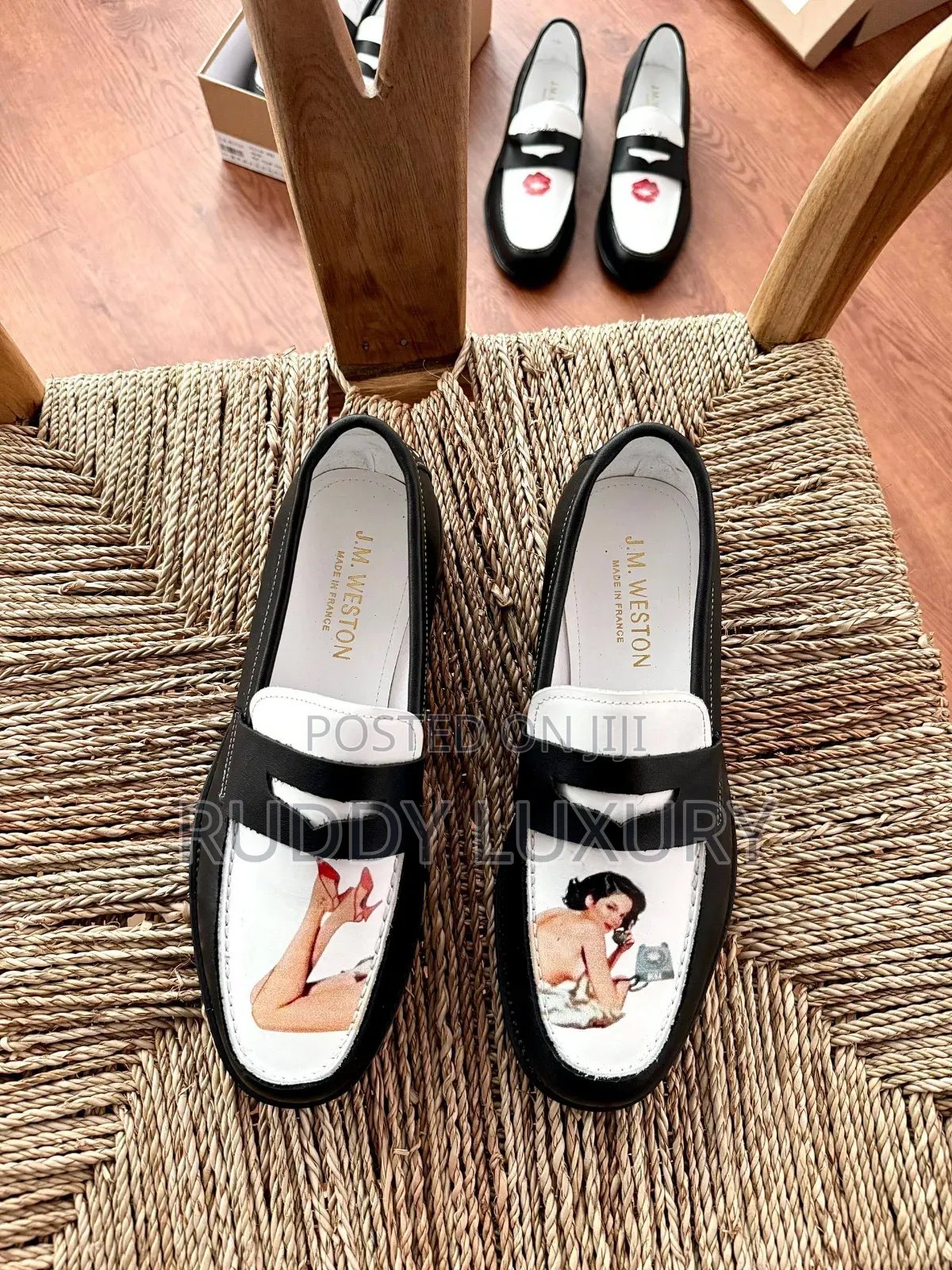 Classic Black White Penny Loafers