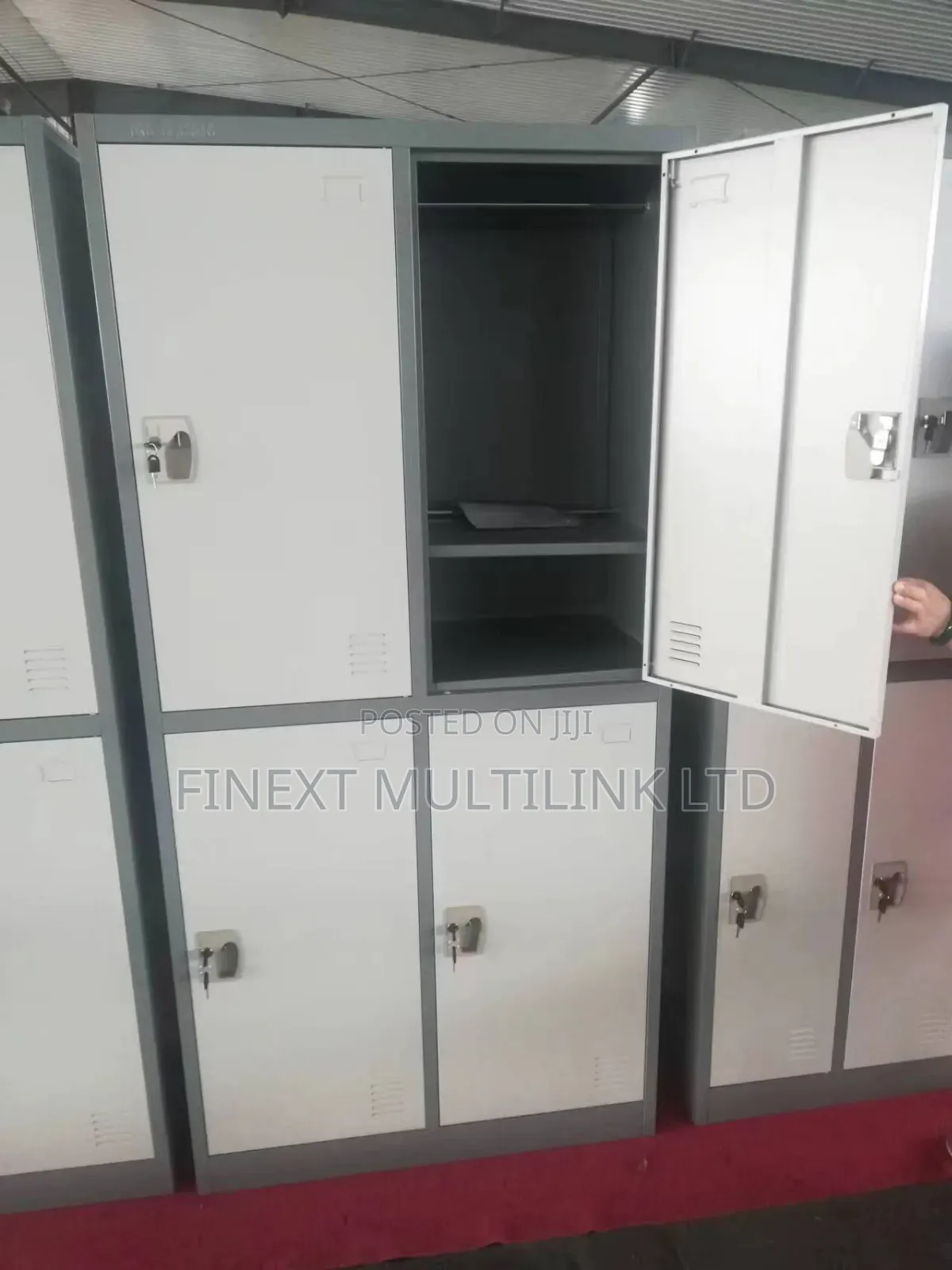Metal Industrial Shelf With Locks and Key