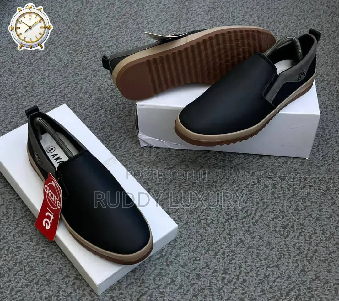 Minimalist Black Slip-on Shoes