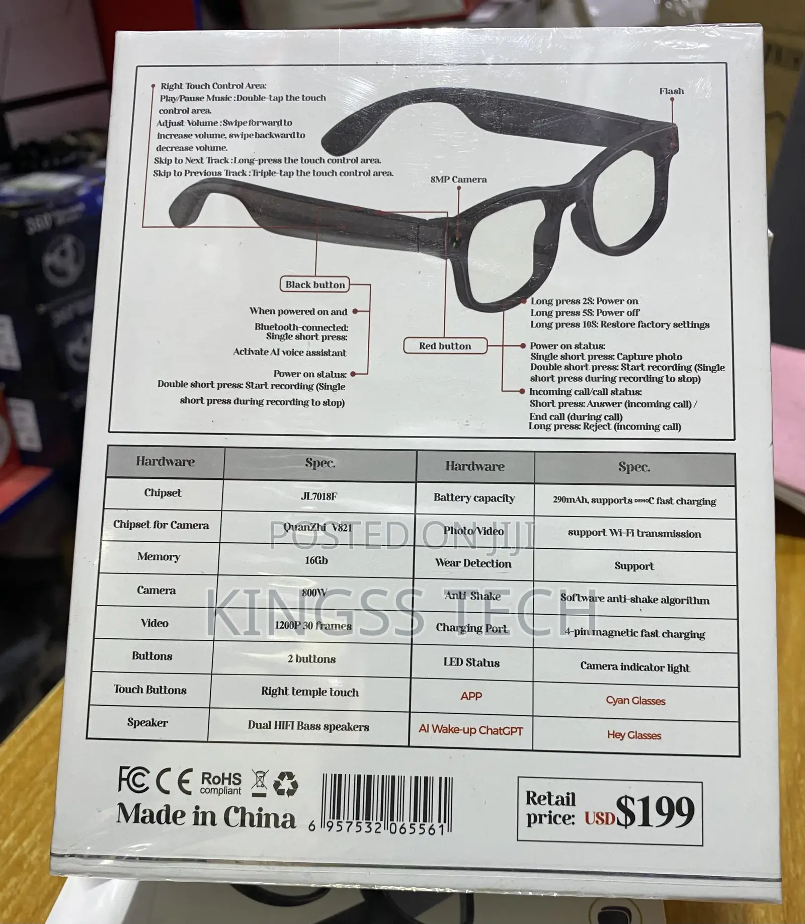 Ai Smart Glass Camera