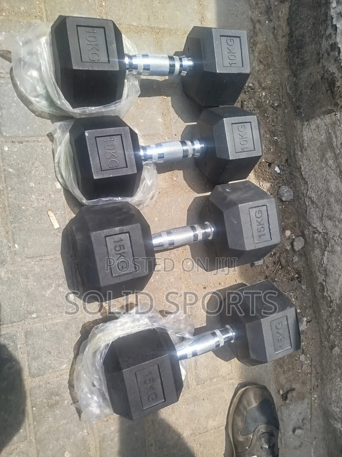 Set of Hexagon Dumbbells 50kg