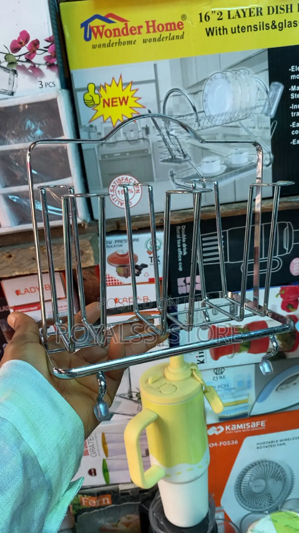 Stainless Steel Glass and Mug Drying Rack. Glass Holder