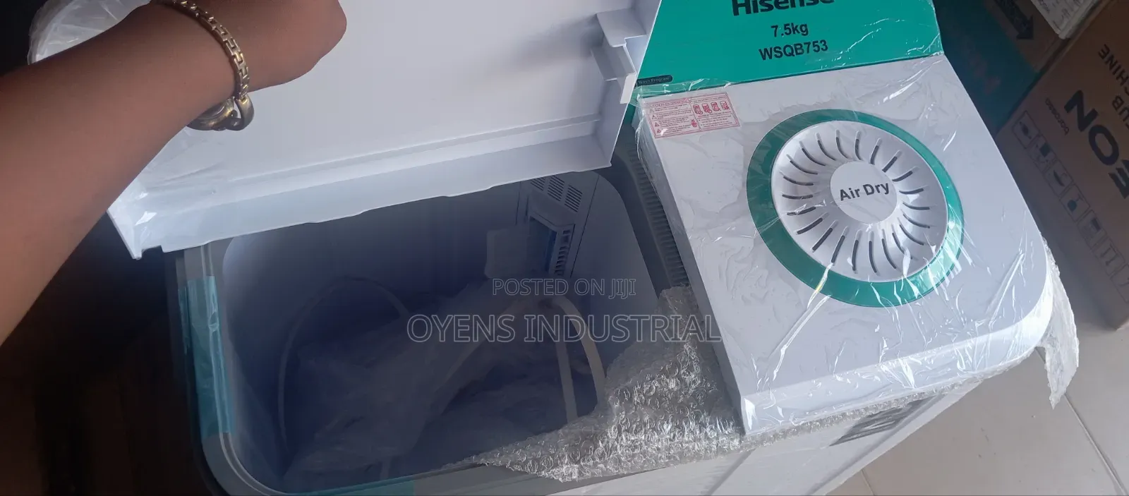 Hisense 7.5kg Twin Tub Washing Machine (Wm753-Wsqb)