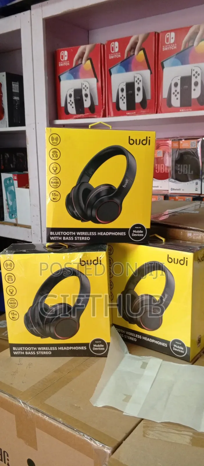 Budi Bluetooth Wireless Headphone With Bass Stereo