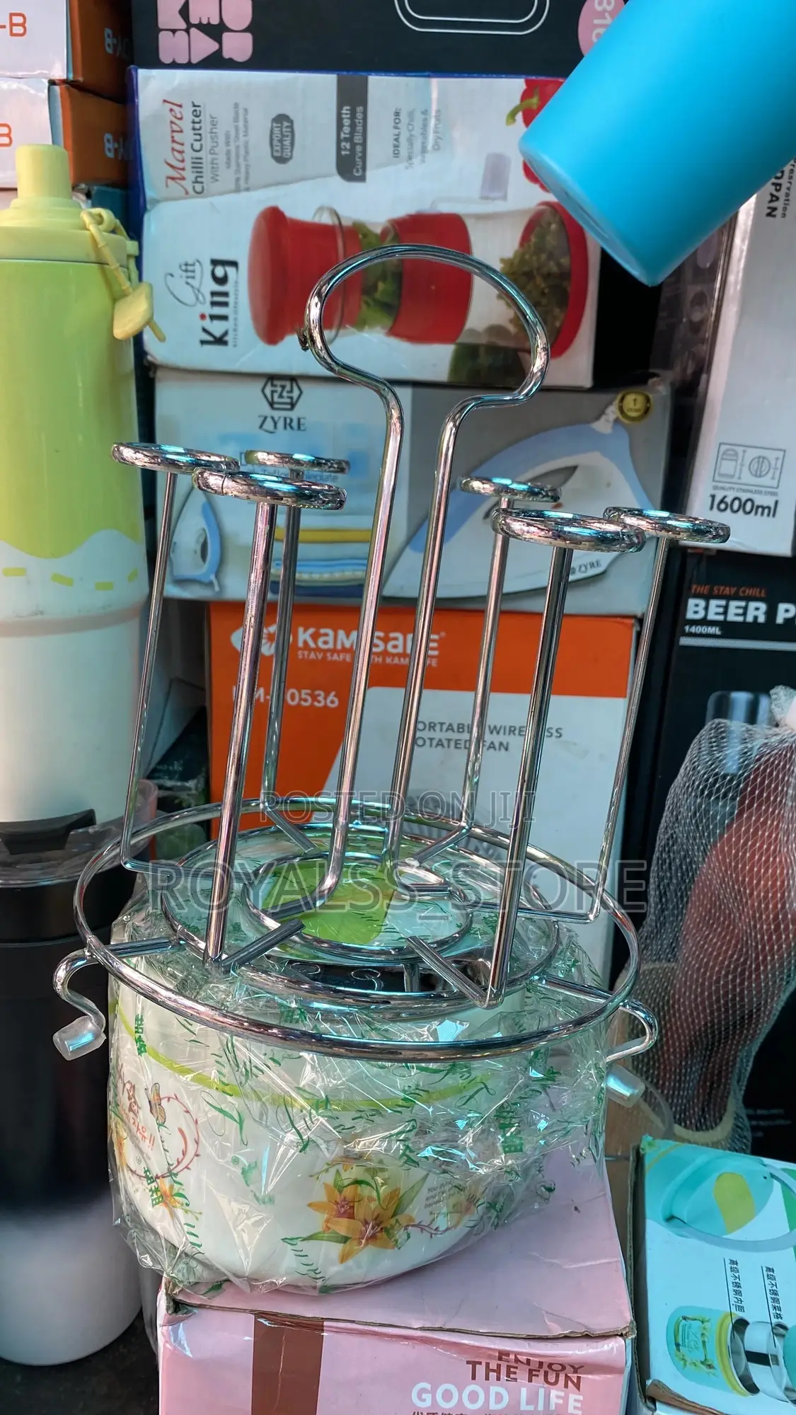 Stainless Steel Glass and Mug Drying Rack. Glass Holder