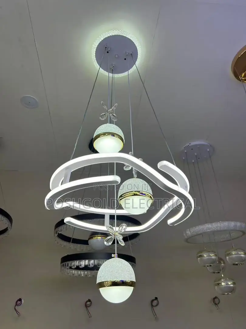 White Wave Globe Chandelier