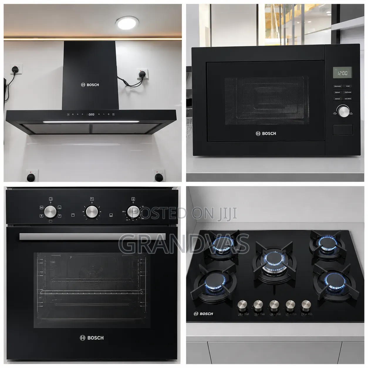 Bosch Built-in Kitchen Set With Oven, Hob, Hood Microwave