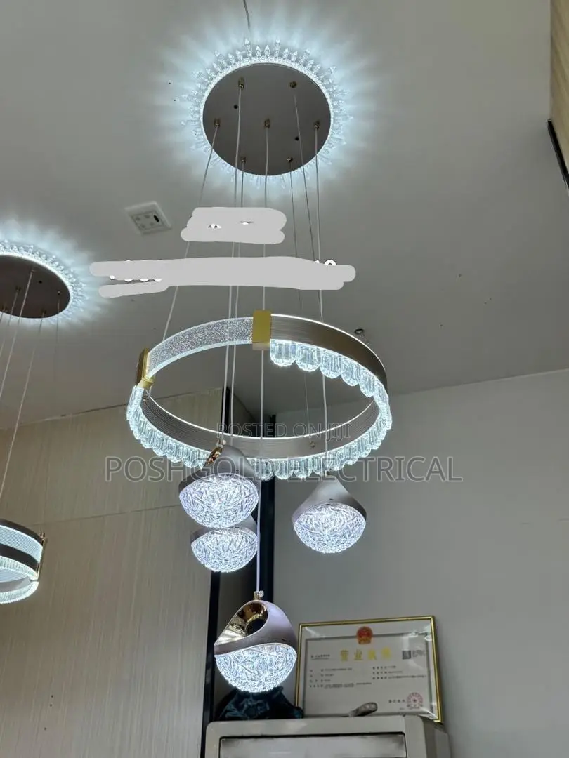 Crystal Fringe Halo Chandelier