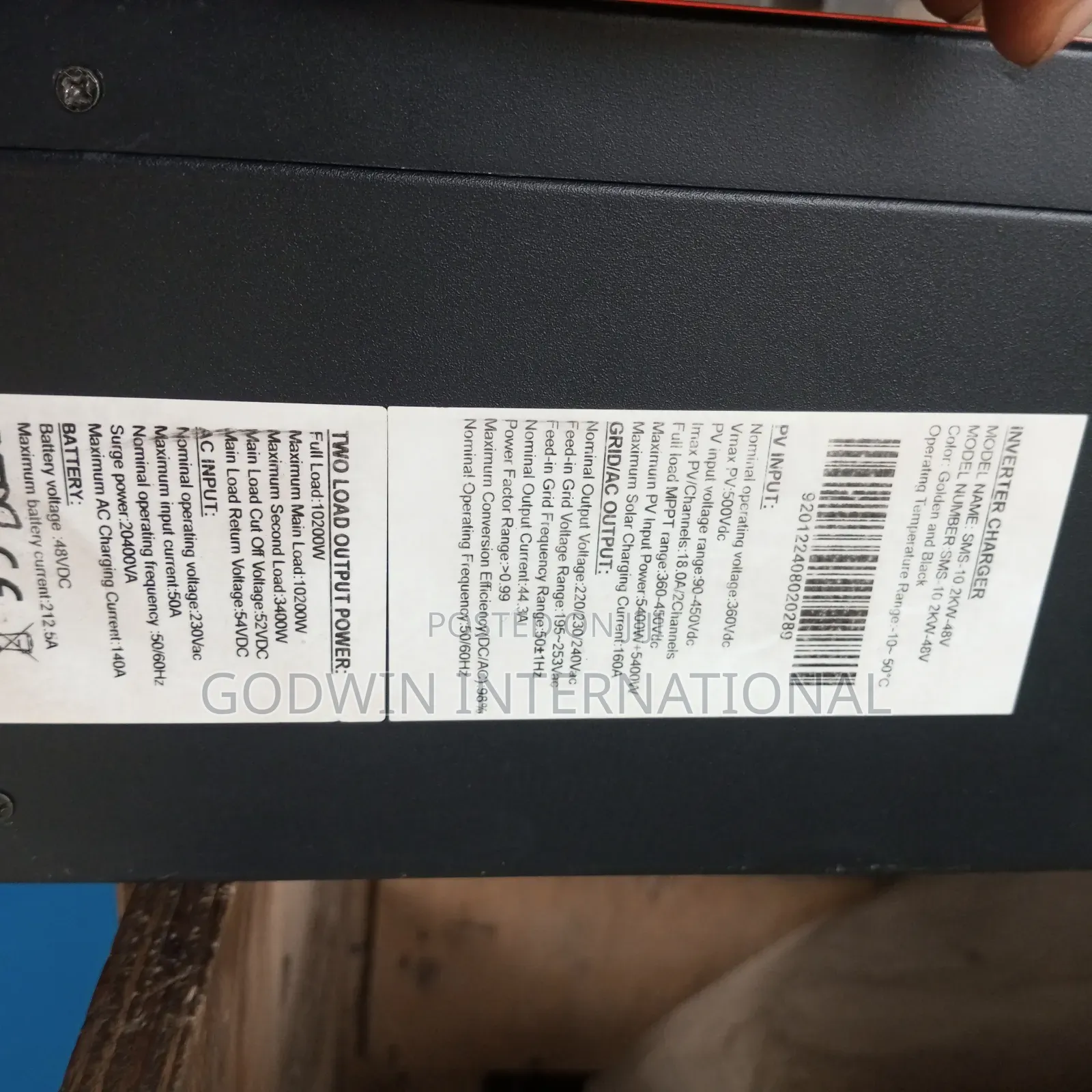 SMS Hybrid Inverter 48v 10.2kva