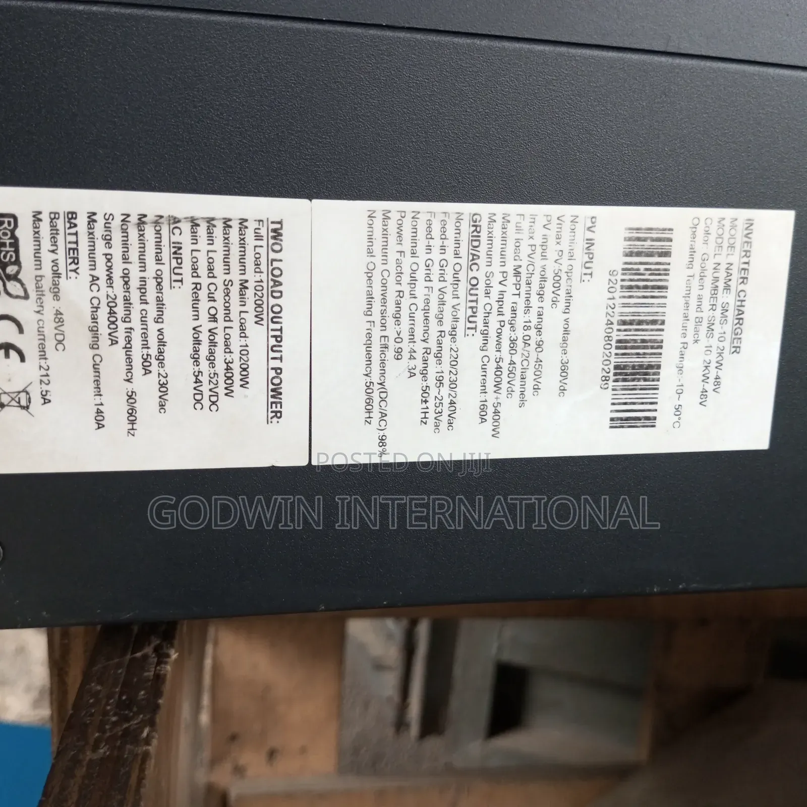 SMS Hybrid Inverter 48v 10.2kva
