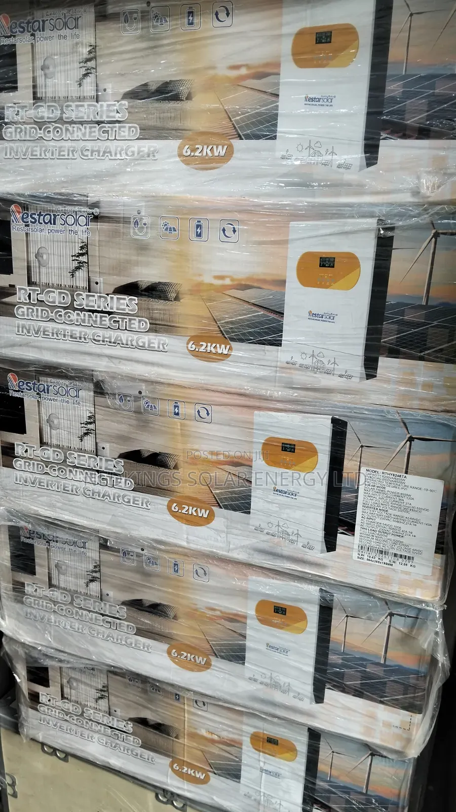 6.2kva 48v Restar Solar Hybrid Inverter