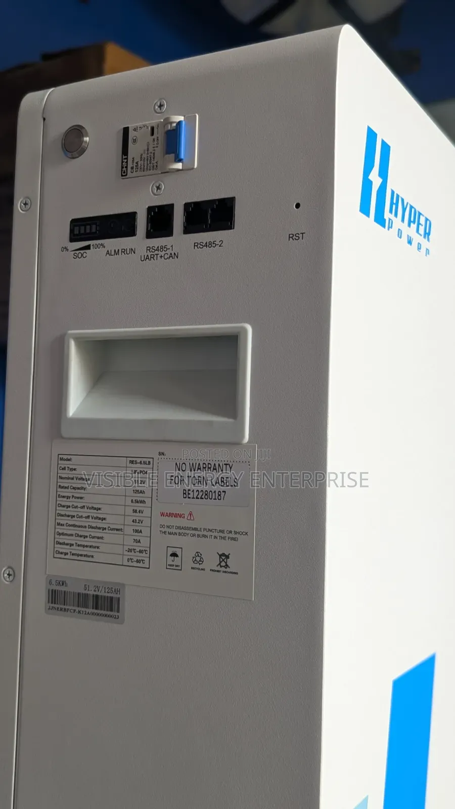 Hyper Power 6.5kwh 51.2v Lifepo4 Lithium-Iron Phosphate Battery