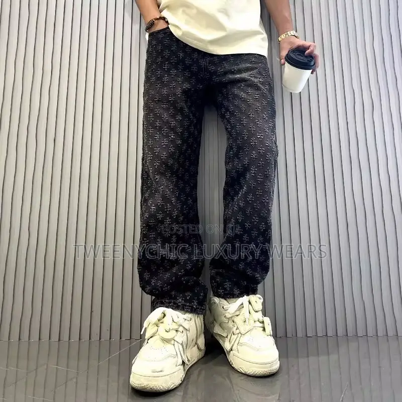 Premium Patterned Denim Jeans – Clean Street Style