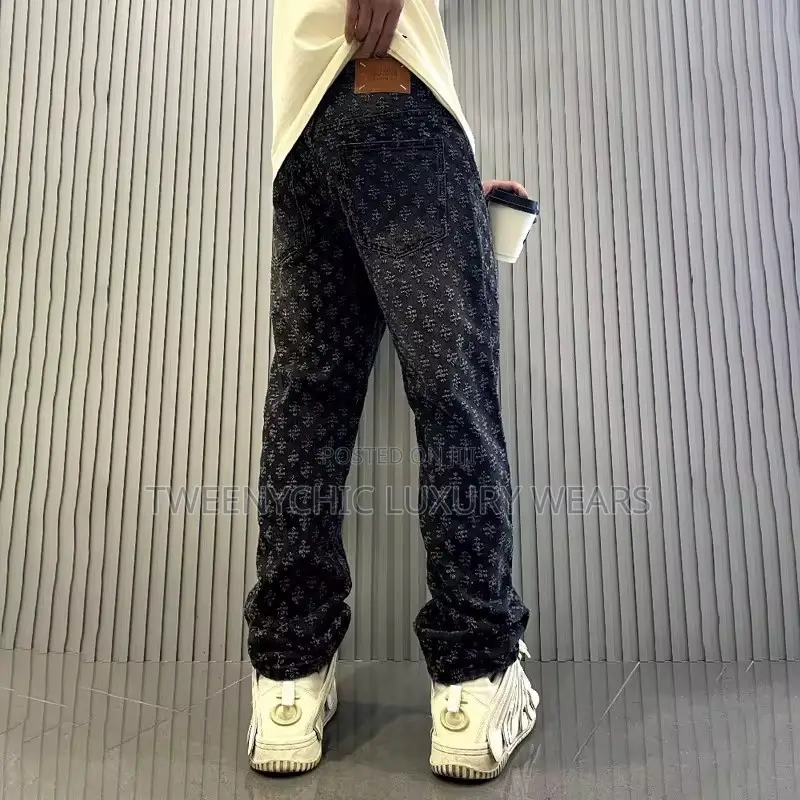Premium Patterned Denim Jeans – Clean Street Style