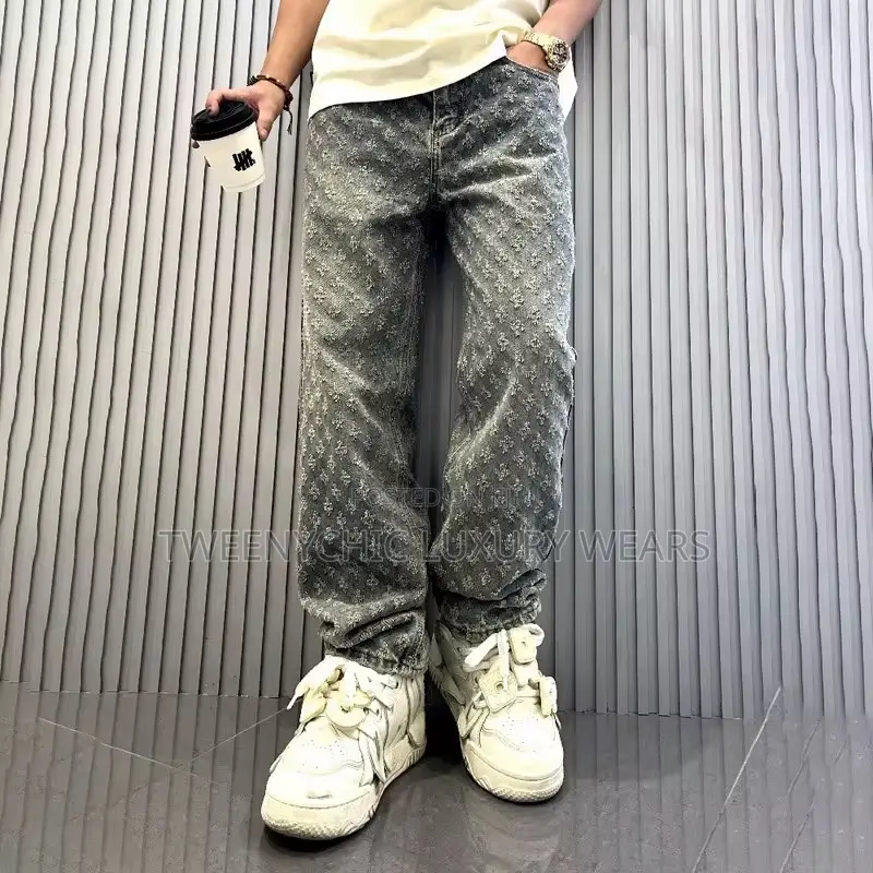 Premium Patterned Denim Jeans – Clean Street Style