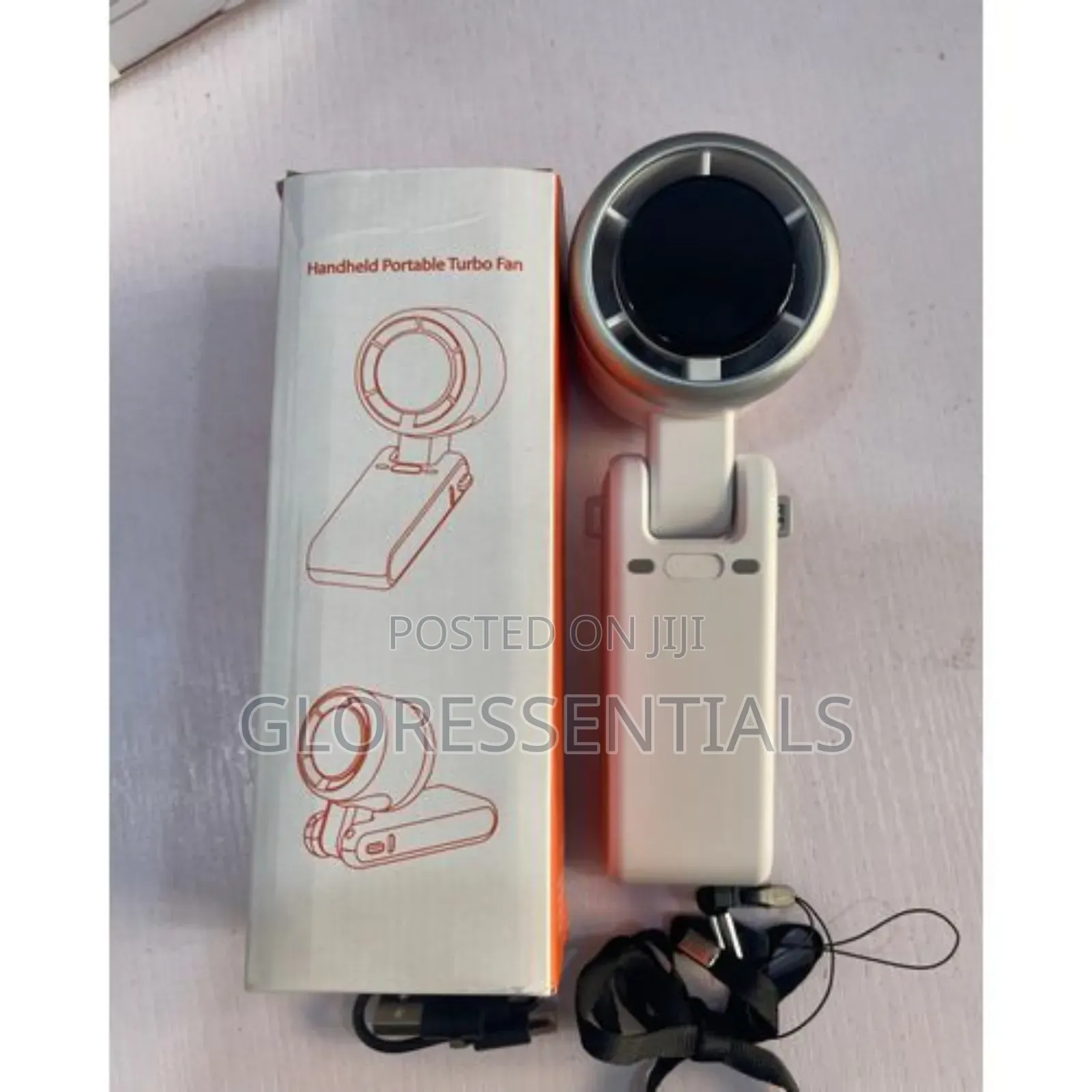 Foldable Handheld Turbo Fan With Rope