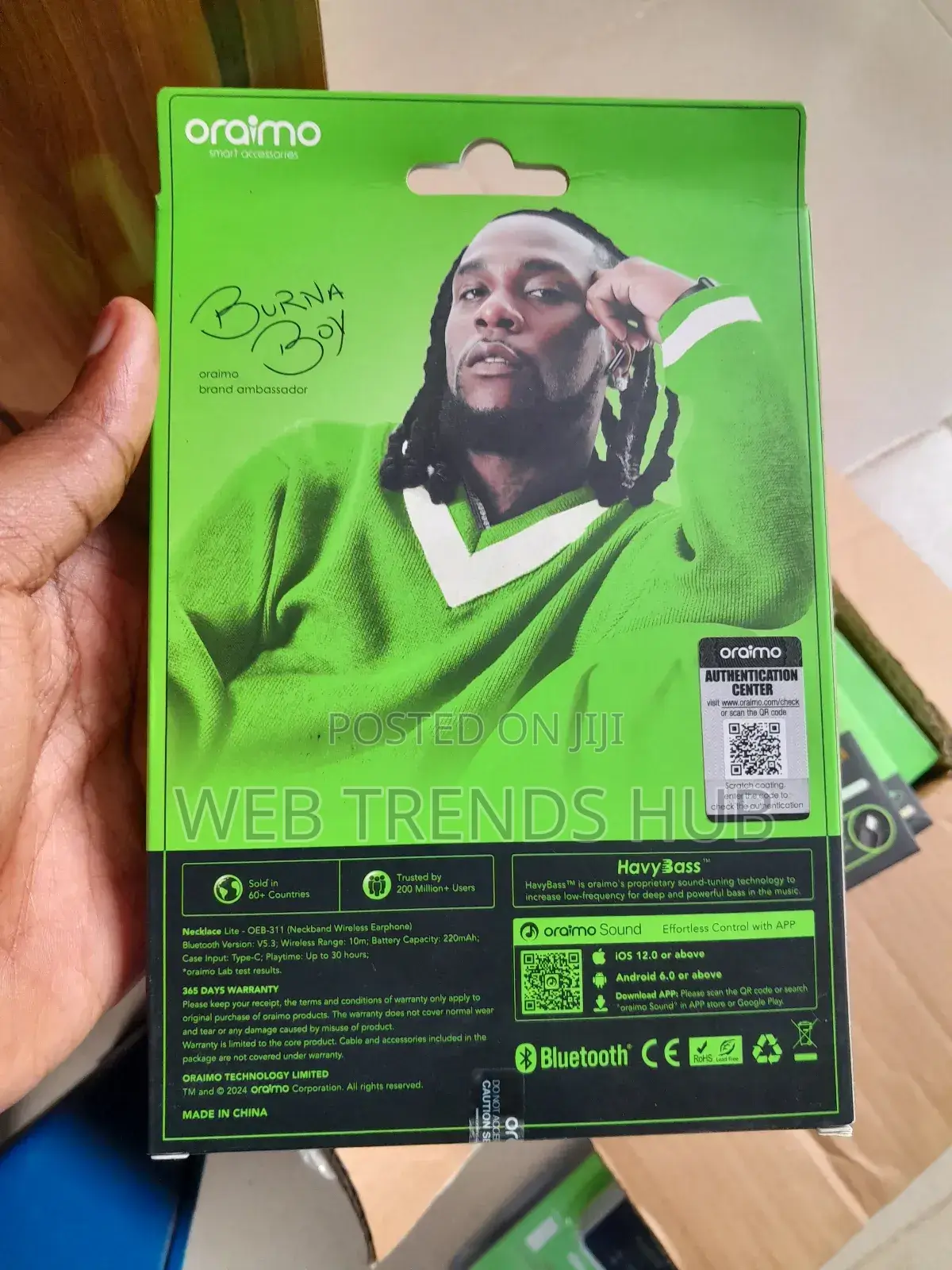 Oraimo Necklace Lite Oeb-311 Wireless - Deep Bass 30h Playtime