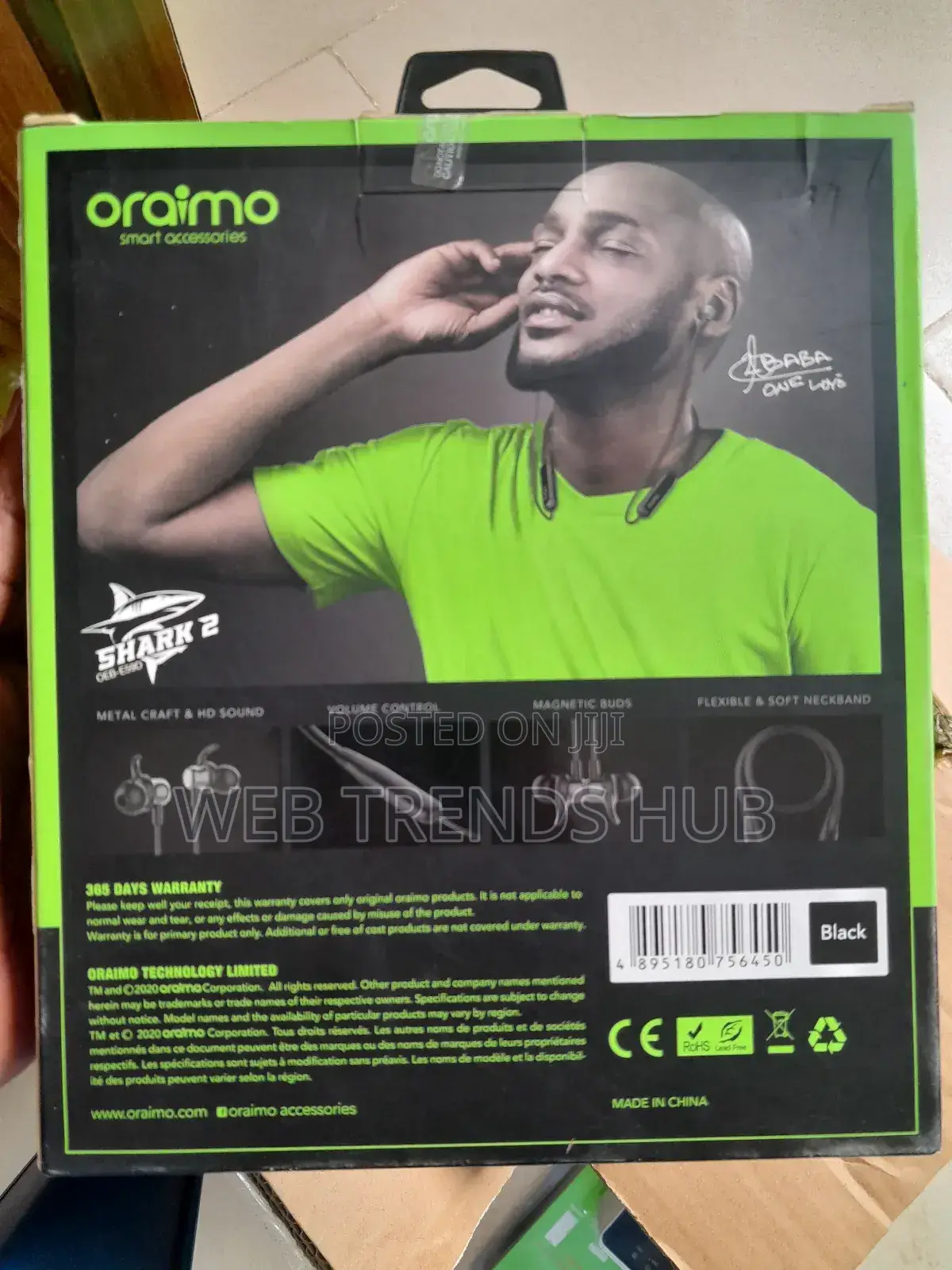 Brand New Oraimo Shark 2 (Oeb-E59d) – Ultimate Sport Neckband
