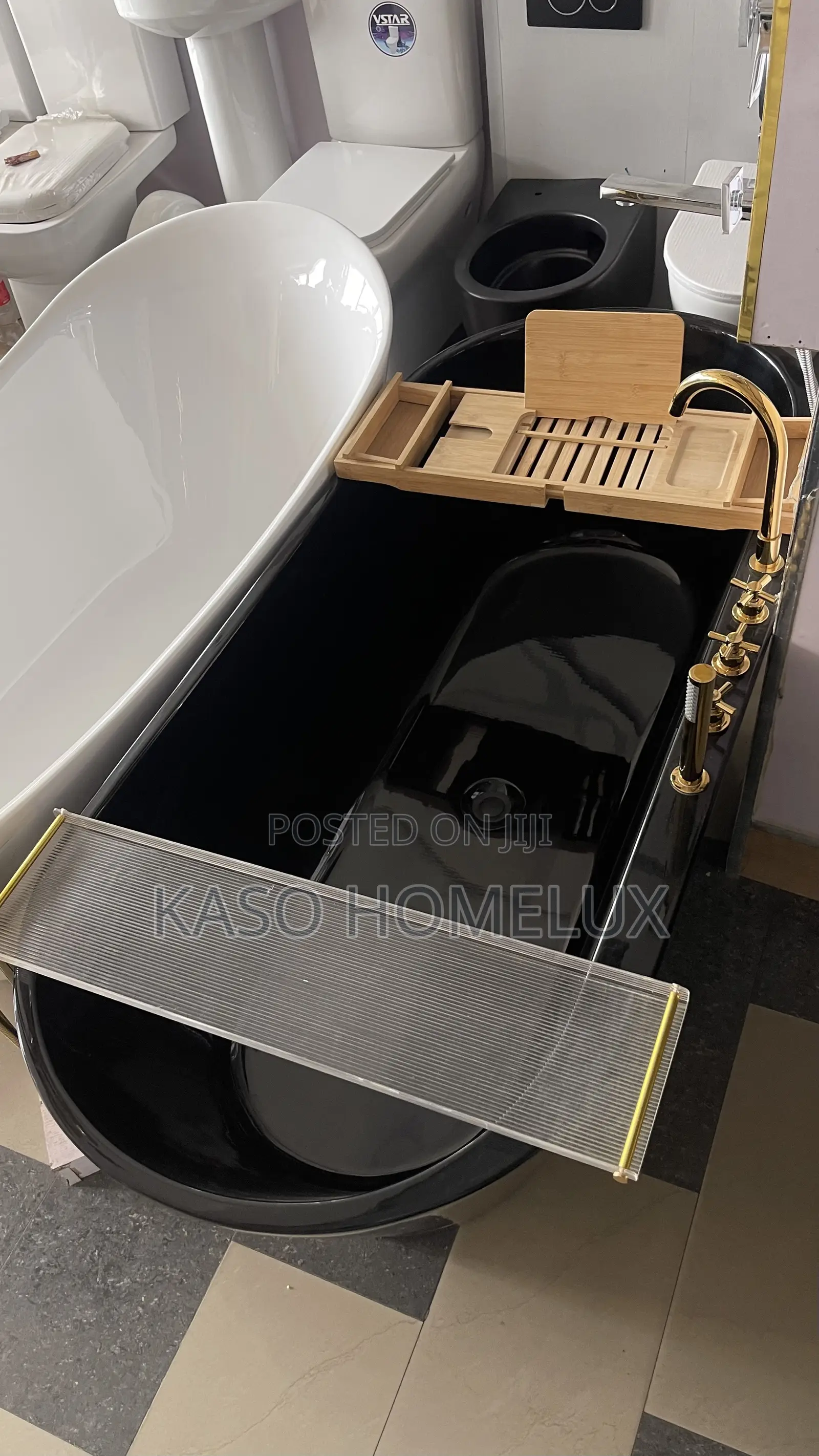 Luxury England Black Color Bathtub