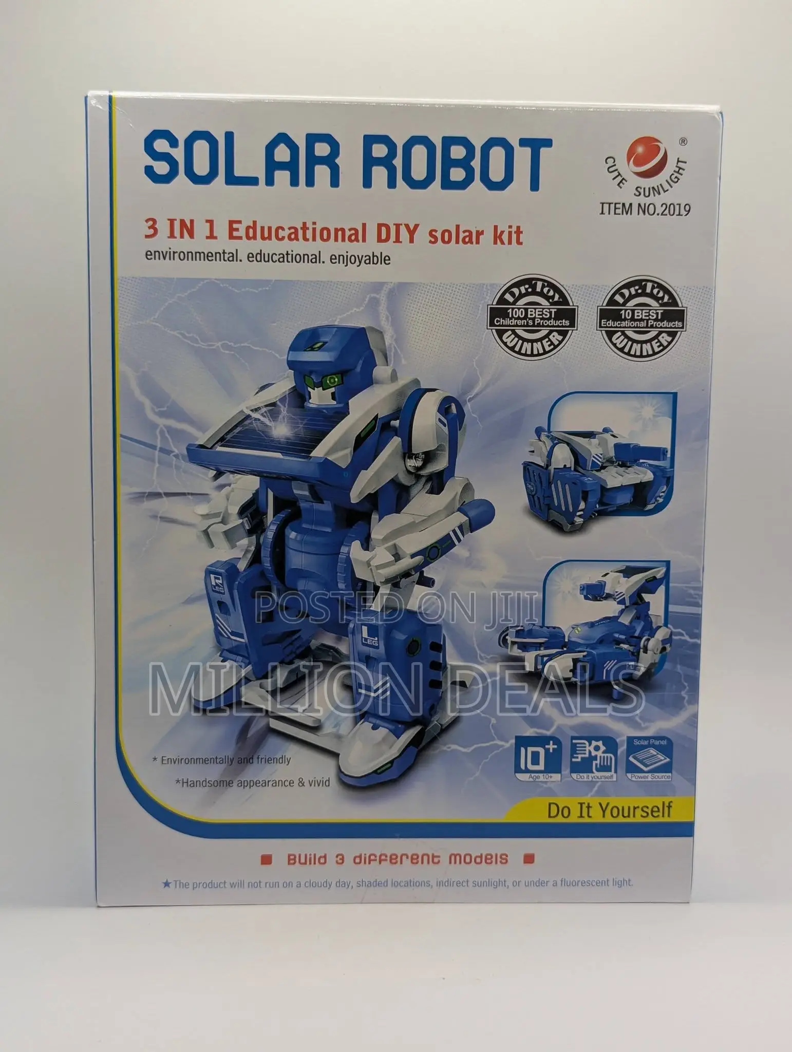 3-in-1 Solar Robot Kids Educational Toy Ages 10+