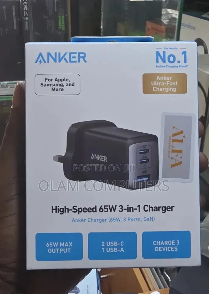 Anker High-Speed 65w 3-in-1 Charger