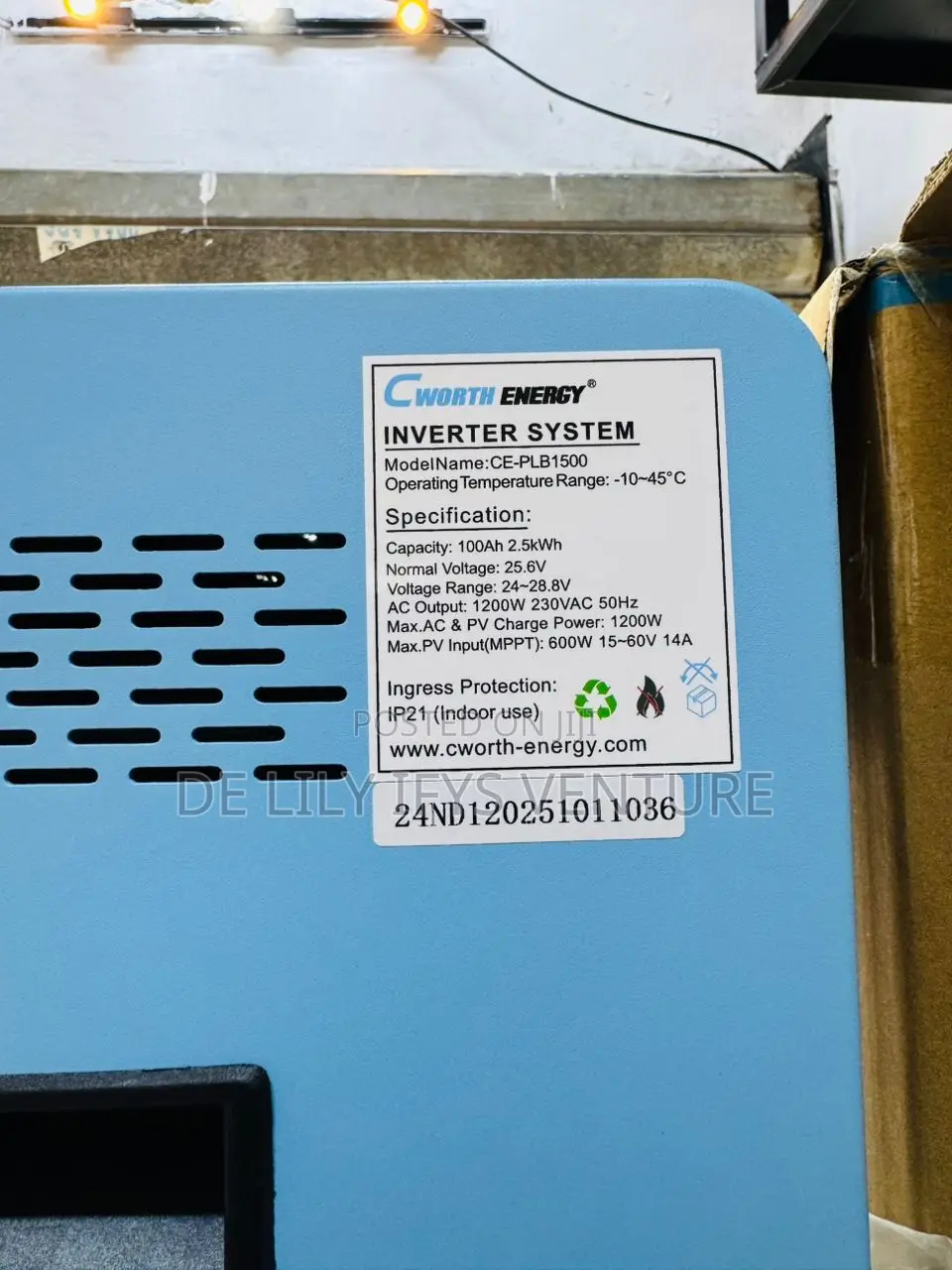 2.5kwh/1200w Output Cworth All in One Power Station