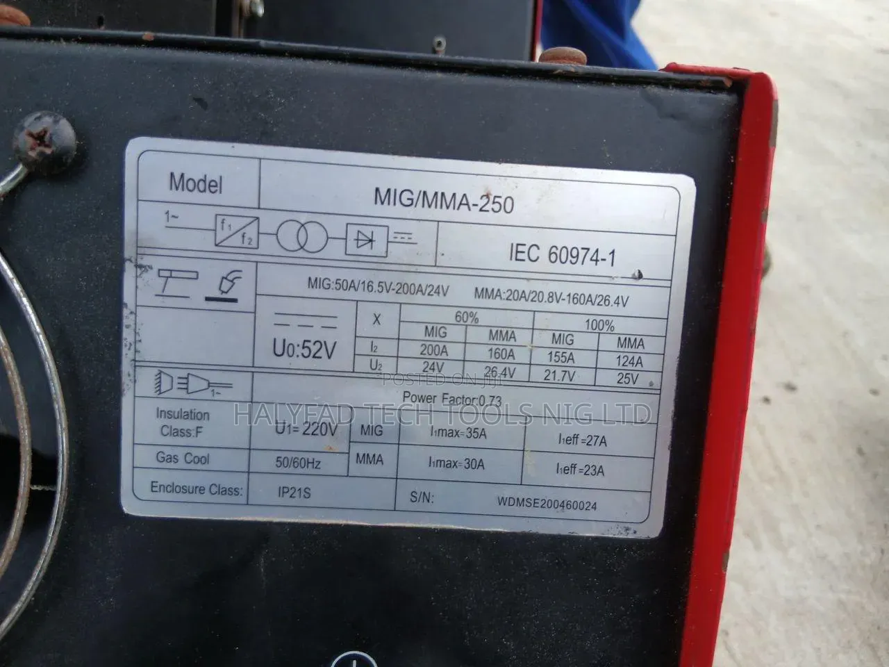 Mig/Mma250 Inverter Welding Machine