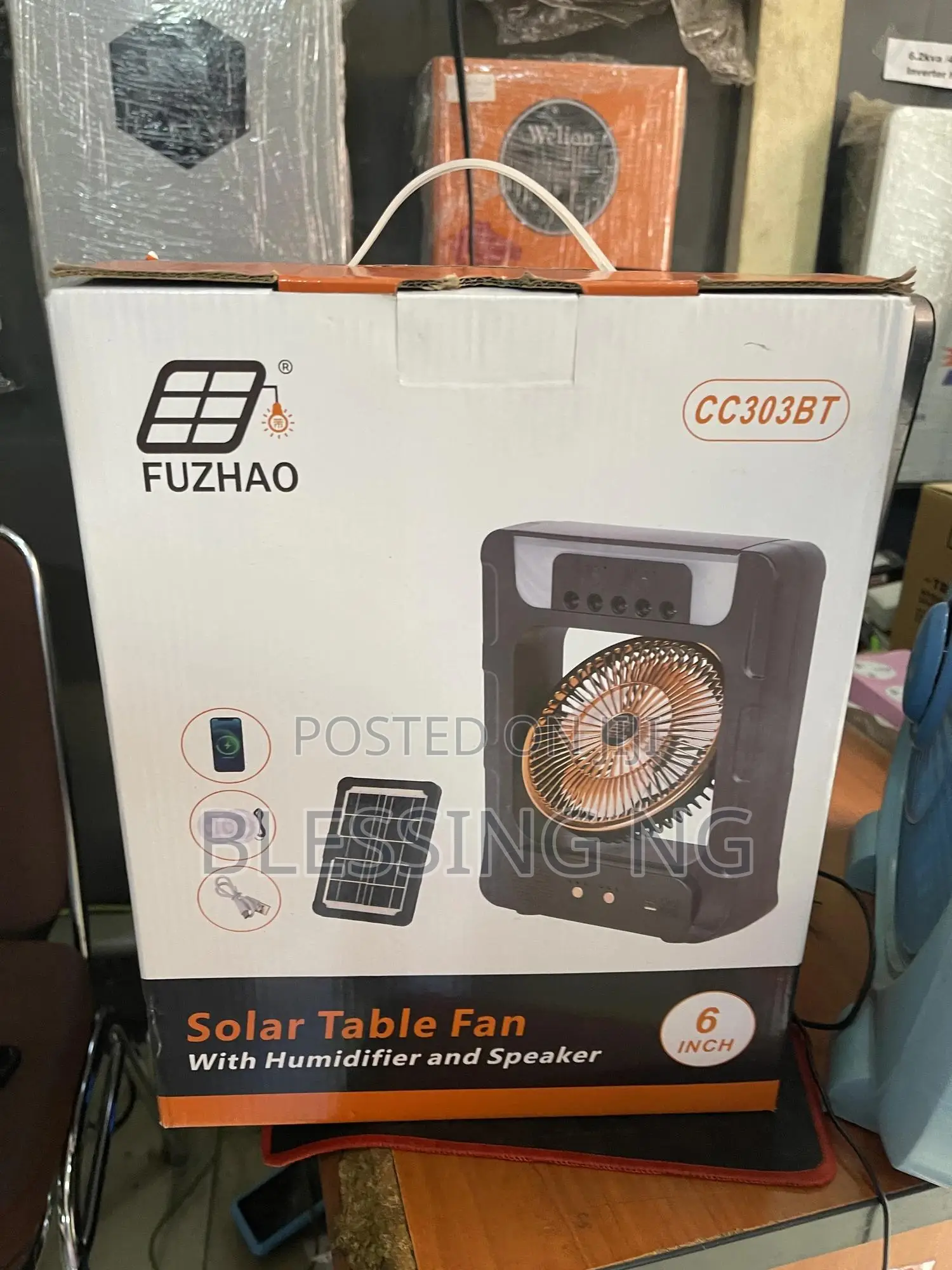 Solar Table Fan