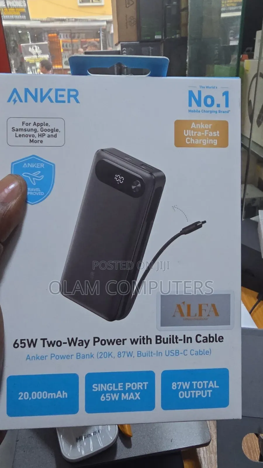 Anker 65w Two-Way Power With Built-in Cable