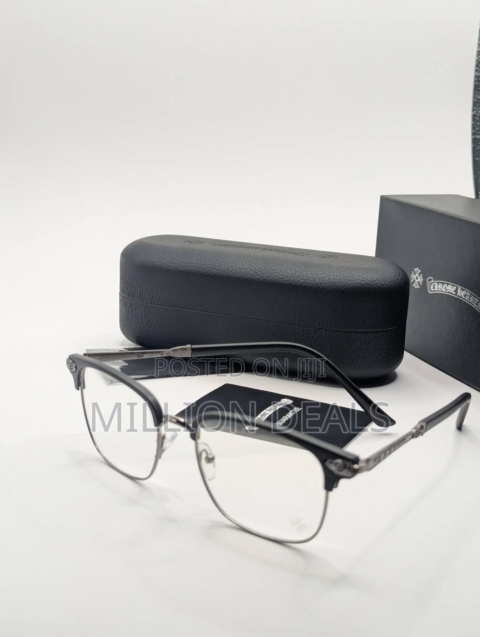 Retro Square Classic Men's See Through Frame Glasses
