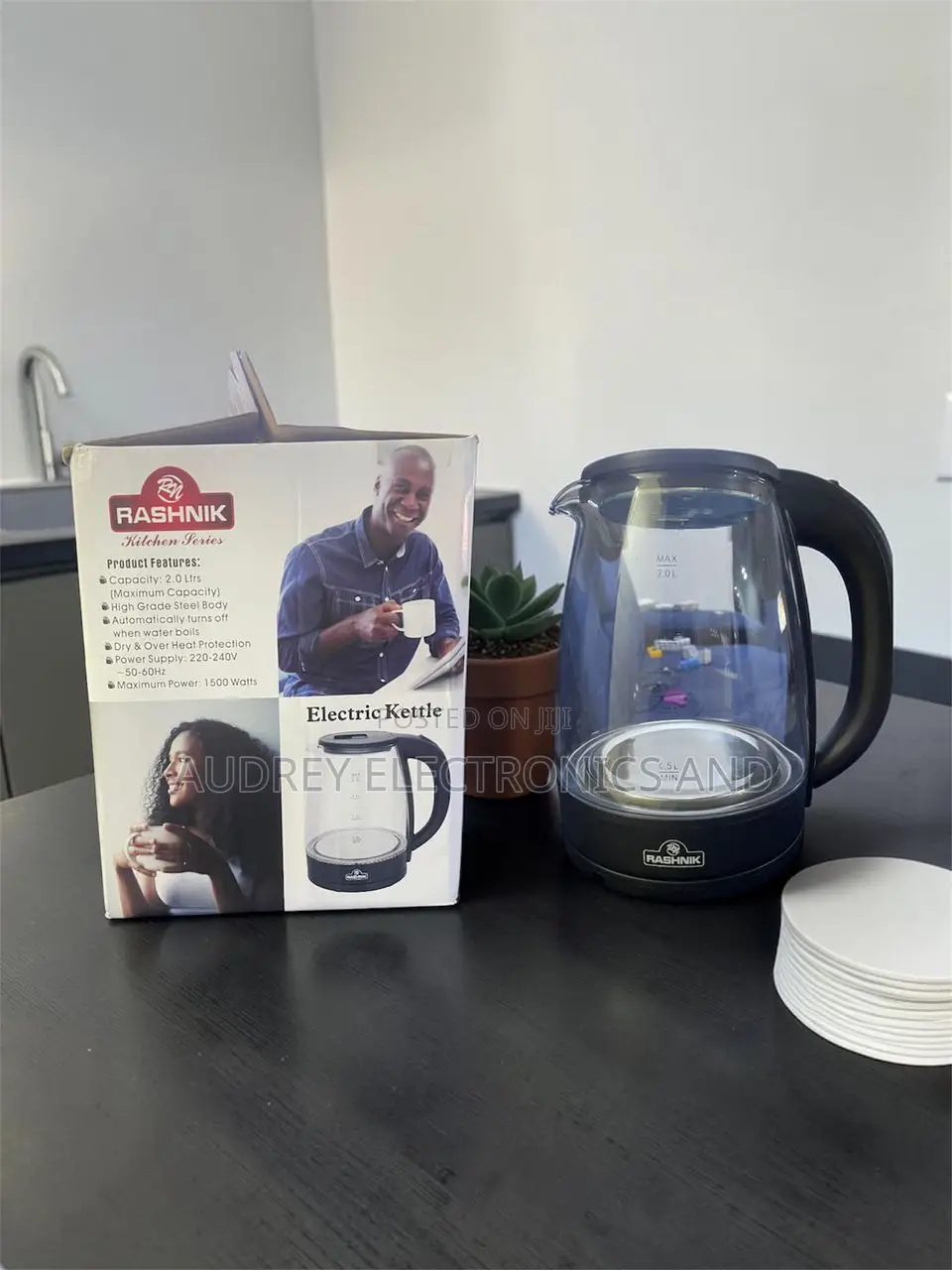 Rashnik Glass Transparent Cordless Kettle