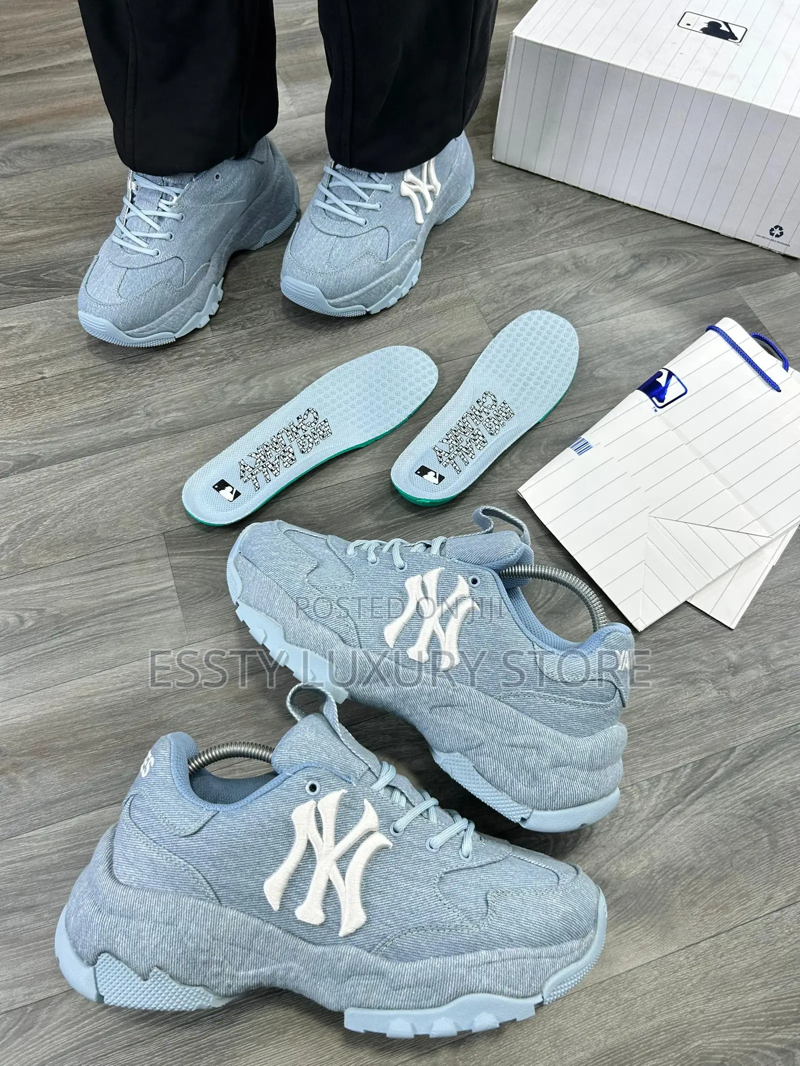 New MLB Big Ball Chunky (Ny-Yankees) Light Denim Blue ” Snks”*