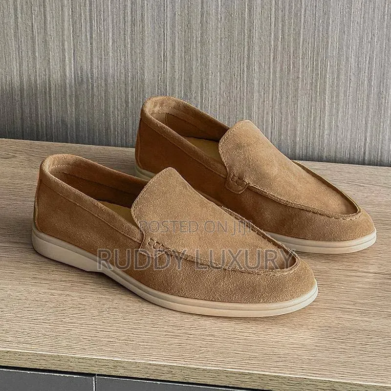 Brown Suede Mule Slip-Ons